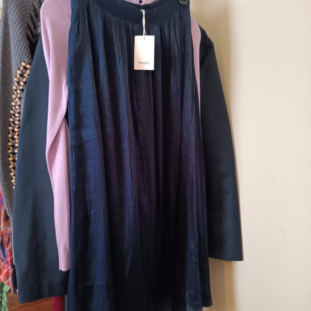 NWT USA All-American Navy-Blue Midi Skirt